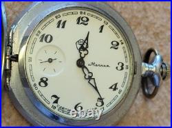 Soviet Union USSR Vintage mechanical pocket watch 1917 18 jewels