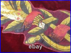 Soviet Union Velvet Flag Banner, Doubl Sided. Lenin/Soviet Emblem. 66X48