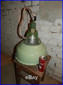 Soviet Union Vintage Industrial Lamp Light RARE USSR factory lamp