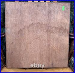 Soviet Union Vintage Russia Lenin Brass Metal USSR Plaque Sign Emblem 16 Wood