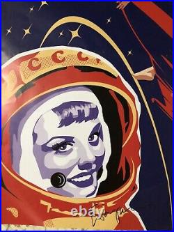 Soviet Union propaganda poster USSR Pin up First Woman Astronaut
