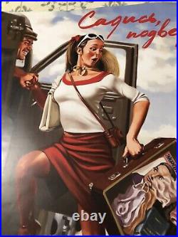 Soviet Union propaganda poster USSR Pin up (forbidden to copy and print)