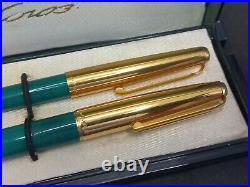 Soviet Vintage Writing SetMalachite Souz Union, Ink Fountain pen Ball Pen USSR