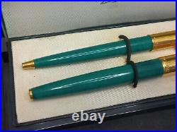 Soviet Vintage Writing SetMalachite Souz Union, Ink Fountain pen Ball Pen USSR