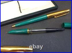 Soviet Vintage Writing SetMalachite Souz Union, Ink Fountain pen Ball Pen USSR