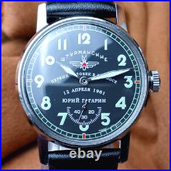 Soviet WristWatch Sturmanskie Vintage Pobeda Mechanical Watch Yuri Gagarin USSR