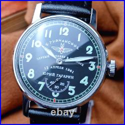 Soviet WristWatch Sturmanskie Vintage Pobeda Mechanical Watch Yuri Gagarin USSR