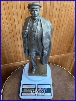 Soviet, large, metal statuette Vladimir Lenin, propaganda, USSR