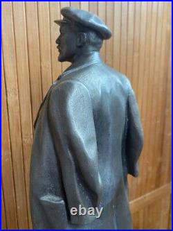 Soviet, large, metal statuette Vladimir Lenin, propaganda, USSR