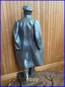 Soviet, large, metal statuette Vladimir Lenin, propaganda, USSR