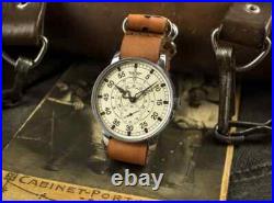 Soviet watch Vintage Pobeda, 1980-ies Aviator, USSR military, mens wrist watch