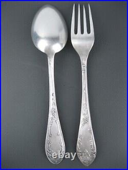 Spoon Fork Sterling Silver 875 Dinner made in Soviet Union USSR