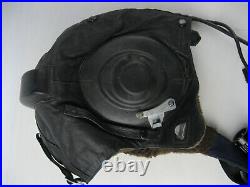 TANKMAN HELMET winter tank driver cap Leather Original 1986 Soviet Union USSR