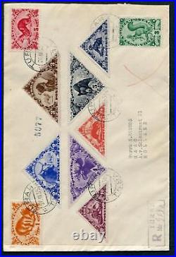 Tannu Tuva Yr 1935, Sc 61-70 Complete Set On Large Registered Cover, Haag, Holland
