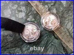 Two Vintage acrylic cased Soviet Union Raketa clear watches! Unisex