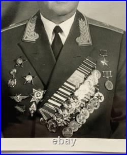 USSR Hero of the Soviet Union Decorated General Portrait 1985 Leningrad Photo