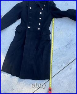 USSR Military Navy Officer Overcoat Original 1960s Pure 100% WOOL GREAT COND