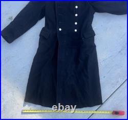 USSR Military Navy Officer Overcoat Original 1960s Pure 100% WOOL GREAT COND