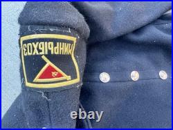 USSR Military Navy Officer Overcoat Original 1960s Pure 100% WOOL GREAT COND