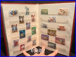 USSR Soviet Stamp Album w Faberge Romanov Calendar Card & Russia Sheet