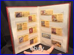 USSR Soviet Stamp Album w Faberge Romanov Calendar Card & Russia Sheet