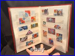 USSR Soviet Stamp Album w Faberge Romanov Calendar Card & Russia Sheet