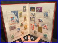 USSR Soviet Stamp Album w Faberge Romanov Calendar Card & Russia Sheet