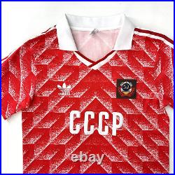 USSR Soviet Union 1989-1991 Original ADIDAS Jersey Size Small Red EXCELLENT