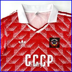 USSR Soviet Union 1989-1991 Original ADIDAS Jersey Size Small Red EXCELLENT