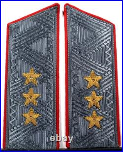 USSR Soviet Union Army Colonel General Rank Shoulder Board Pair Gray Overcoat