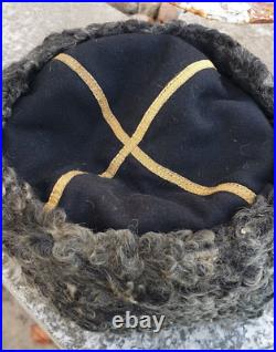 USSR/Soviet Union Papacha Russia fur Hat Black Upper Fabric