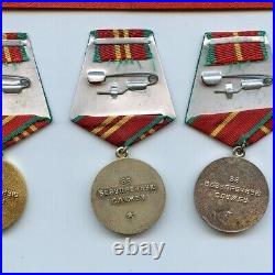USSR Soviet Union set of 3 medals+doc for estonian man KGB rare