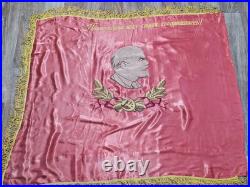 USSR Velvet Flag Banner Soviet Union Doubl Sided Lenin Emblem 53X44 Comunism