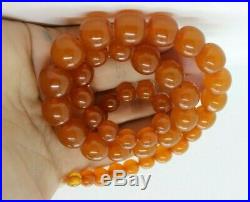 USSR Vintage NATURAL Baltic AMBER necklace grams 55s Soviet Union Russia
