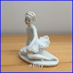 USSR porcelain ballerine, soviet union figurine, russian porcelain girl