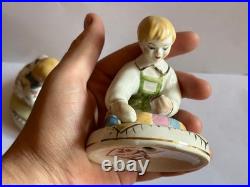 USSR porcelain statuette Lenin Stalin Propaganda Agitation Soviet Union child