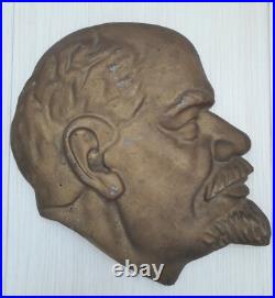 USSR wall bas-relief Vladimir Lenin. Soviet Union Russia Original plaque