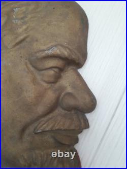 USSR wall bas-relief Vladimir Lenin. Soviet Union Russia Original plaque