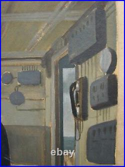 Ukrainian Soviet USSR Oil Painting realism film movie captain cabin Ship sailor