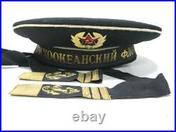 Uniform Pacific Navy Fleet BESKOZYRKA Hat Shirt Belt Soviet Union USSR Original