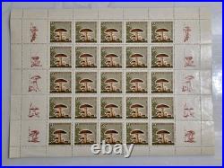 Ussr 1964, Mushrooms, 5 Sheets Of 25. Mnh