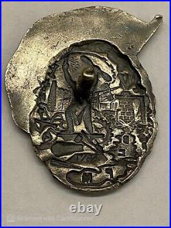 Ussr Award Russian Pin Badge Sign Union Of Soviet Metal Workers 1932 Silver R
