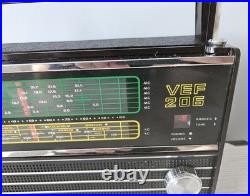 VEF 206 Portable Radio LW, MW, 6 SW Receiver Soviet Union Works Well USSR