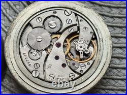 VINTAGE Molniya Pocket Watch Mechanical Leather Case Soviet Ship Russian USSR