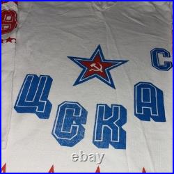 VINTAGE USSR SOVIET UNION MAKAPOB #9 HOCKEY JERSEY Shirt Rare Fan Giveaway L