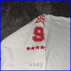 VINTAGE USSR SOVIET UNION MAKAPOB #9 HOCKEY JERSEY Shirt Rare Fan Giveaway L