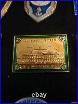 VINTAGE USSR SOVIET UNION RUSSIAN Military Sports Government Pin Badge Lot Of 63