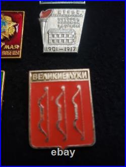 VINTAGE USSR SOVIET UNION RUSSIAN Military Sports Government Pin Badge Lot Of 63