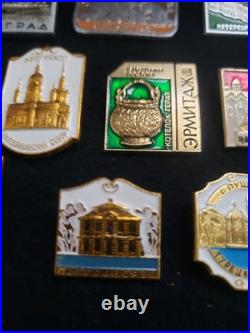 VINTAGE USSR SOVIET UNION RUSSIAN Military Sports Government Pin Badge Lot Of 63