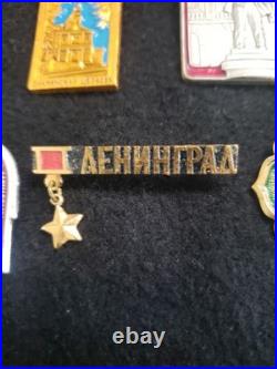 VINTAGE USSR SOVIET UNION RUSSIAN Military Sports Government Pin Badge Lot Of 63